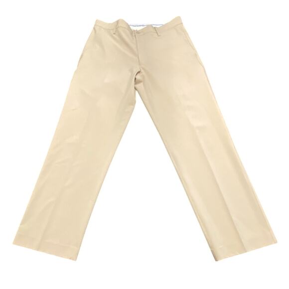 FootJoy Performance Golf Pants Beige 34x32 Stretch Flat Front Office Work Casual - Picture 1 of 10